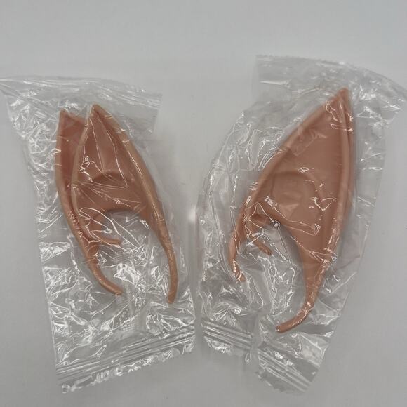 Gold Elf Tiara Crown with Clear Gem & 2 Pairs Elf Ears Fairy Cosplay Costume - Picture 6 of 9